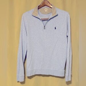 Polo by Ralph Lauren Sweater Men’s Blue 1/4 Zip Performance  Pullover  size L